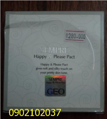 Phấn phủ Geo ngọc trai Sempre happy & please Pact