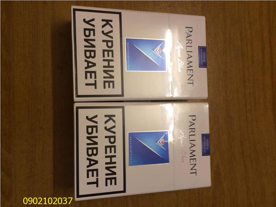 Thuốc lá Parliament - Nga - Aqua Blue hàng duty free xuất Mỹ