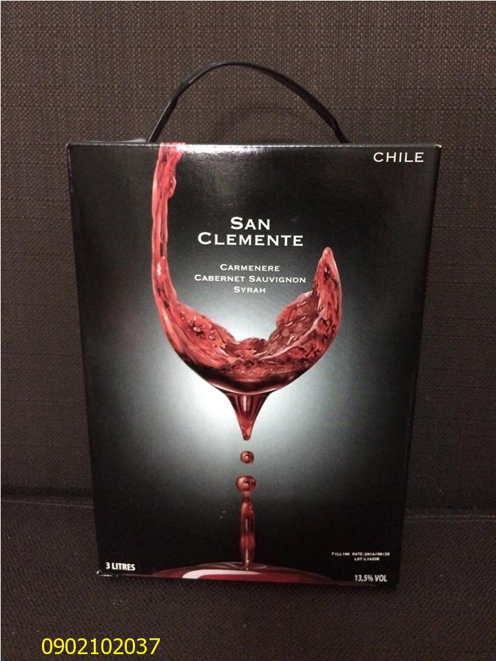 Rượu vang bịch San Clemente 3 lít 
